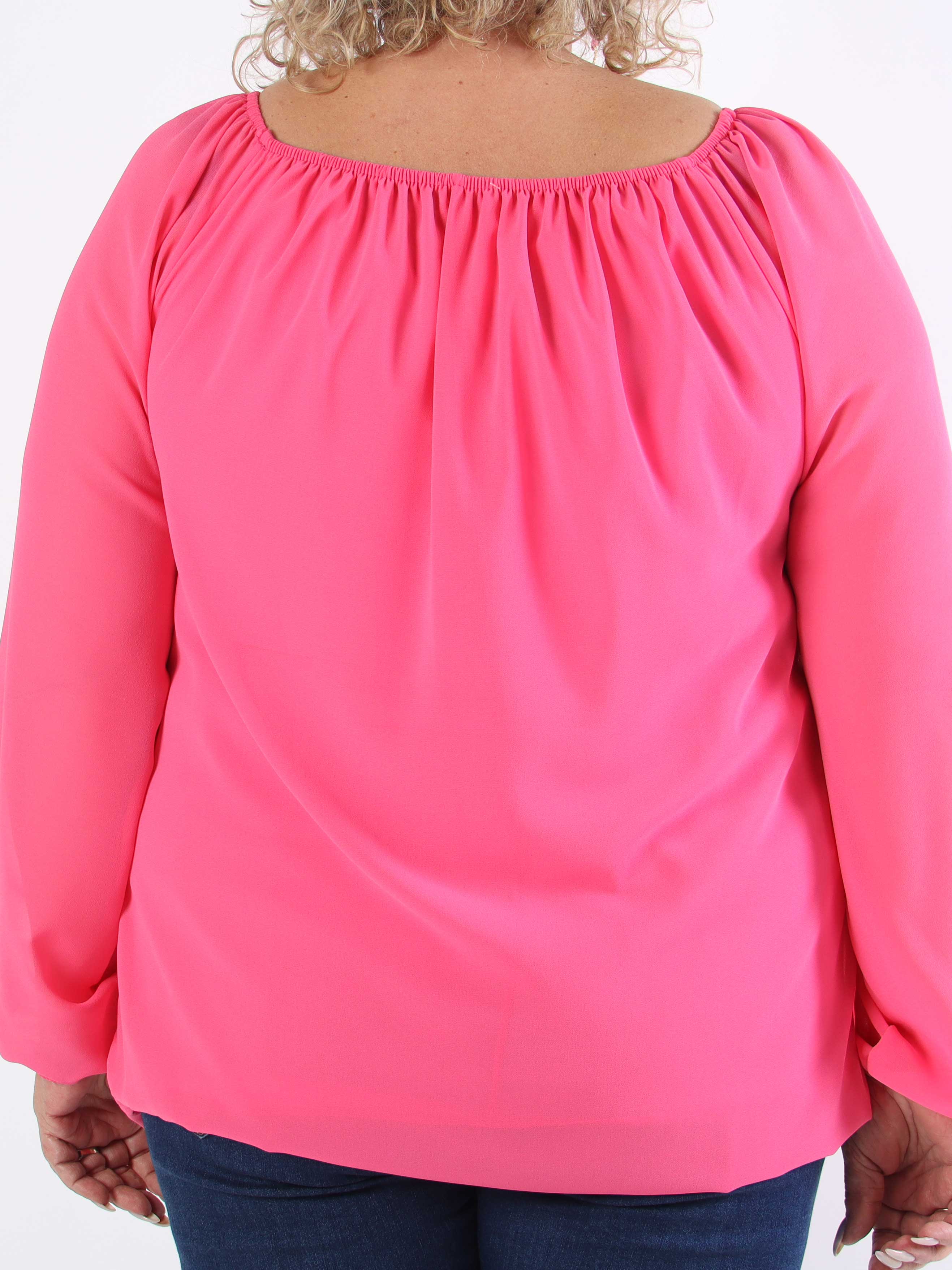 Stef - Fin tunika i chiffonlag med elastikkant